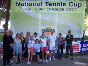 Joueurs et suporters réunis à Cap d'Agde.